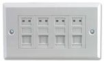 FACEPLATE, CAT5E, 4PORT UT-8704