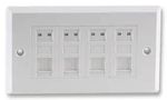 FACEPLATE, CAT6, 4PORT UT-8804