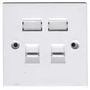 FACE PLATE, 2POS, ABS, WHITE SJP2