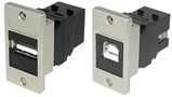 COUPLER, USB 2.0, TYPE A-B, RCPT, BLACK KCUABBKPM