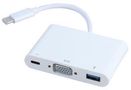 ADAPTER, USB-C - USB3.0/VGA/PD, WHITE PSG91586