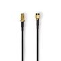 SMA Cable | RP SMA Male | RP SMA Female | Gold Plated | 50 Ohm | Single Shielded | 1.00 m | Round | PVC | Black | Label CSGL02210BK10 5412810425556