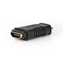 HDMI™ Adapter | HDMI™ Mini Connector | HDMI™ Output | Gold Plated | Straight | ABS | Black | 1 pcs | Blister CVGB34906BK 5412810289950
