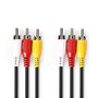 Composite Video Cable 3x RCA Male - 3x RCA Male 1.5 m Black CVGL24300BK15 5412810426614