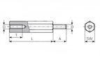 Spacers M3 Inside/Outside CuZn DA5M3X10