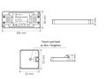 Wireless motion sensor 12-24Vdc, 8A, controller + PIR motion sensor, dimming function, white, Design Light DELI-ZES-1P-BI-02 5908293400796