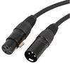 MIC / PATCH LEAD, 3P XLR BLACK, 1.5M PLS00586