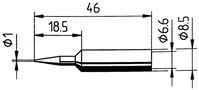 Soldering tip ERSADUR, 1.0mm/0.039in, ERSA ER0832BDLF 4003008074697