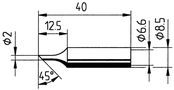 Soldering tip ERSADUR, 2.0mm/0.079in, ERSA ER0832FDLF 4003008075106