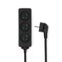 Extension Socket | Type E (CEE 7/6) | 3-Way | 1.50 m | 3680 W | 16 A | Kind of grounding: Side Contacts | 230 V AC 50/60 Hz | Socket angle: 45 ° | H05VV-F 3G1.5mm² | Black ESOC315E1BK 5412810465842
