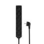 Extension Socket | Type E (CEE 7/6) | 6-Way | 1.50 m | 3680 W | 16 A | Kind of grounding: Pin Earth | 230 V AC 50/60 Hz | Socket angle: 45 ° | H05VV-F 3G1.5mm² | Black ESOC615E1BK 5412810465989