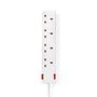 Extension Socket | Type G | 4-Way | 5.00 m | 3120 W | 13 A | Kind of grounding: UK Plug Earth pin | 230 V AC 50/60 Hz | Socket angle: 90 ° | H05VV-F 3G1.5mm² | White EXS450G1WT 5412810305391