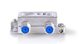 Satellite F-Splitter | Max. 6.5 dB Insertion loss | 5 - 2400 MHz | 2 Outputs FC-2SPLIT-ST2
