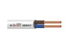 Cable 2x0.5mm² white (multicore, round) 300V/300V H03VV-F Eca Lietkabelis H03VV-F/2x0.5/W 4779016541642