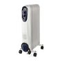 Mobile Oil Radiator | 800 / 1200 / 2000 W | 9 Fins | Adjustable thermostat | 3 Heat Settings | Fall over protection | White HTOI30WT9 5412810405084