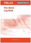 FIRE ALARM LOG BOOK FIRLOG