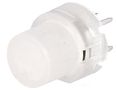 Microswitch; OFF-(ON) nonfixed; 6pins; 0.01A/35VDC; SPST-NO Ø12mm; monostable, yellow LED ilumination, THT KS01-BLV-2