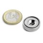 Countersunk Pot Magnet Ø20x6mm NdFeB N38 MAG/POT/20