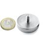 Pot Magnet with Threaded Stud M6 Ø32x8mm N42 NdFeB MAG/THREAD/32