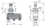 Microswitch with roller plunger MK V11D15, Pizzato MK-V11D15 8018851322013