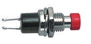 Switch:push-button; OFF-(ON) nonfixed, 2pins. 1A/250VAC Ø7 black M/SM/ON