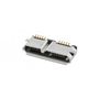 Socket Mini USB/USB3.0 soldered, plate mounted, angled SMD 5pin Micro-USB/USB3.0/H-F