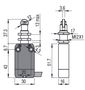 Modular prewired switch with plunger with roller and M12 threaded bearing NF B110FB-DN2, Pizzato NF-B110FB-DN2 8018851152726