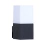 Outdoor wall mounted luminaire for E27 lamp, CUBE, IP44, dark grey, ORO ORO10040