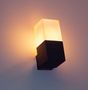 Outdoor wall mounted luminaire for E27 lamp, CUBE, IP44, dark grey, ORO ORO10040