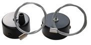 Lines for hanging linear luminaire RAGGIO, 2pcs., with decorative rosette, black, ORO ORO18060 5902533197750