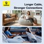 Cable USB C - USB C 100W 2m retractable galaxy blue Free2Pull BASEUS P10364500313-00 6932172668570