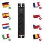 Power strip with surge protection (1800J) 2m 4 sockets, IEC protection black EMOS P54222