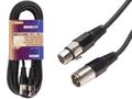 PROFESSIONAL XLR CABLE, XLR MALE TO XLR FEMALE (1m BLACK) PAC120 5410329436353