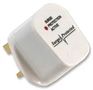 UK MAINS PLUG, 240V, 13A, WHT 9518S 3A