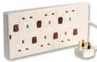 EXTENSION LEAD, 6 GANG, INDIV-SW, 2M 2806S