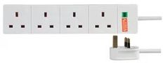 EXTENSION LEAD, 4WAY, SURGE, 8M 9988S-8M