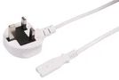 LEAD UK PLUG TO C7 WHITE 3M PELB2139