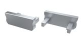 Endcap for LED profile LUMINES type D, grey, without hole PROF-Ds-EDCAP-WOH 5901854777047