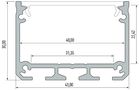LED profile aluminum anodized, Wide, ILEDO, 1m, LUMINES PROF-ILEDO-2Ms 5901854777672