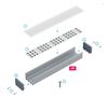 LED profile aluminum anodized, Wide, ILEDO, 1m, LUMINES PROF-ILEDO-2Ms 5901854777672