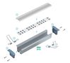 Aluminum profile for LED strips recessed, wide, deep, inDILEDA, 2.02m LUMINES PROF-INDILEDA-2Ms 5902973363319