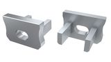 Endcap for LED profile LUMINES type X, grey, with hole PROF-Xs-EDCAP-WH 5901854775418