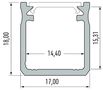 LED Profile LUMINES type  black anodiz3m PROF-Y-3Mb