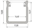 LED Profile LUMINES type Y silver anodized 3m PROF-Y-3MS 5901854776101