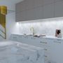 Aluminum profile with white cover for LED strip, golden, recessed INLINE MINI XL 2m INLINEM-XL-OP-2M-G 5908293403759