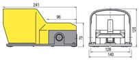 Single foot switch with protection PX 10110, Pizzato PX-10110 8018851058028