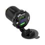 Mountable Car Charger 12-24V 2xUSB QC3.0 with Voltage Indicator CHR0004 5901890058889