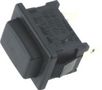 Switch:push-button; OFF-(ON); nonfixed; 2pins; 6A/250VAC SPST-NO 15x21mm, black SCI R13-516