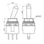 Toggle swich  ON-ON 3 pins 2 pos fixed 3A/250V SPDT R13-37C