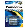 Alkaline Battery R3 (AAA) LR03EE 1.5V EVOLTA Panasonic R3EE/PAN-BL4 5410853044871